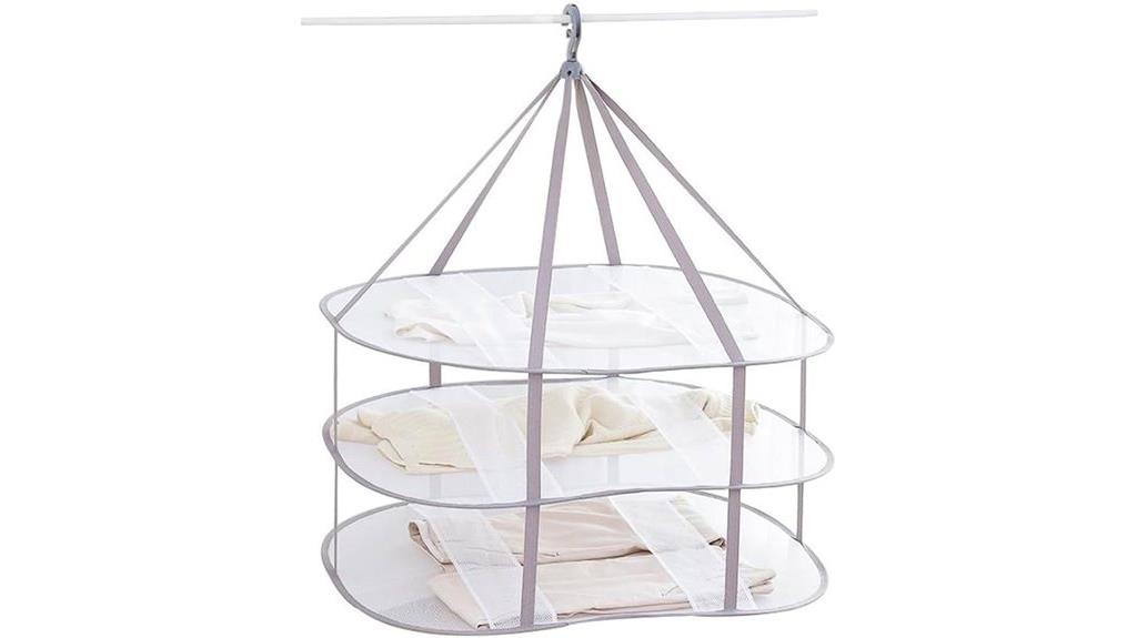 three tier mesh drying rack