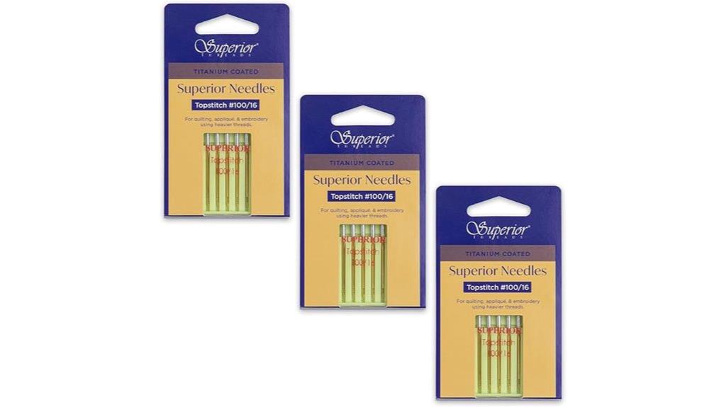 titanium coated topstitch needles