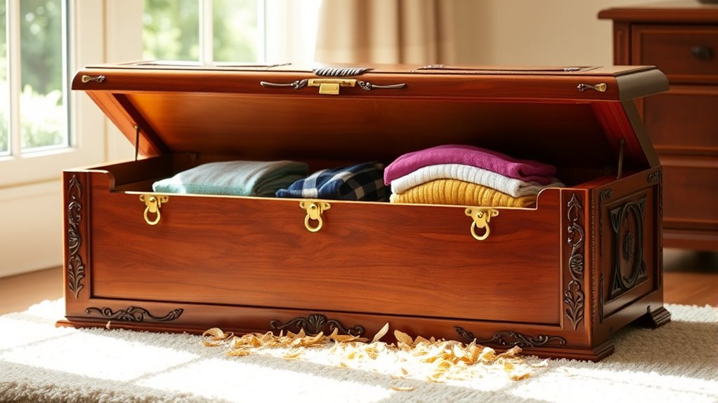 top cedar clothing storage chests