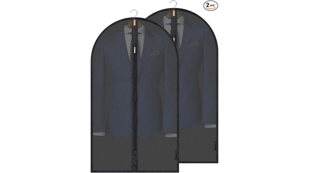 translucent garment bag set