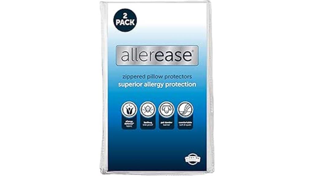 two allerease pillow protectors