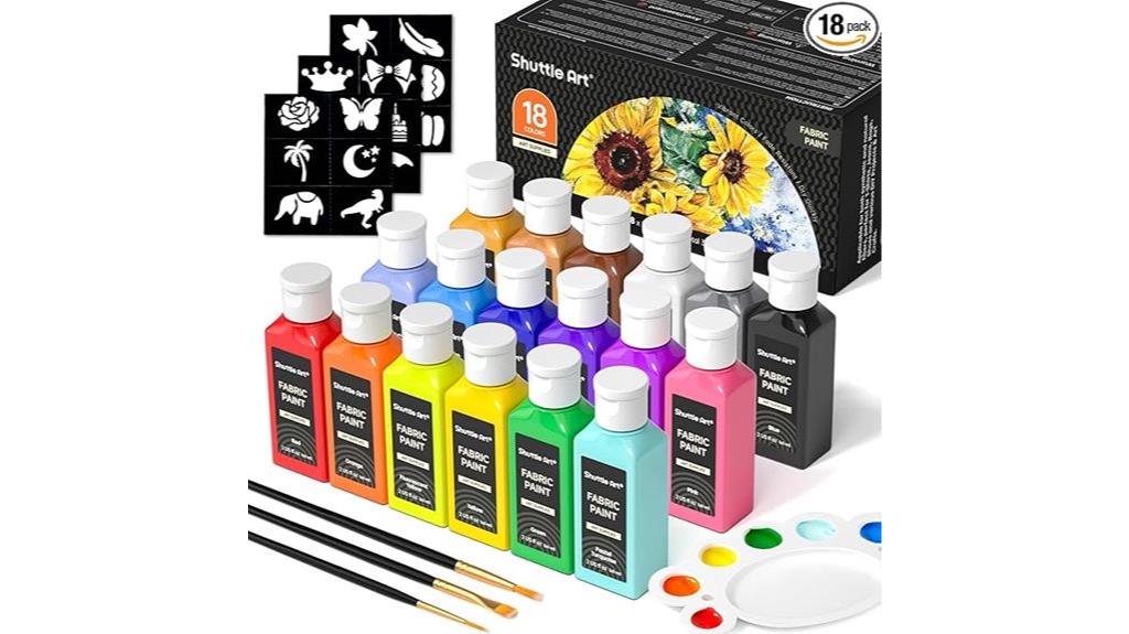 vibrant fabric paint set