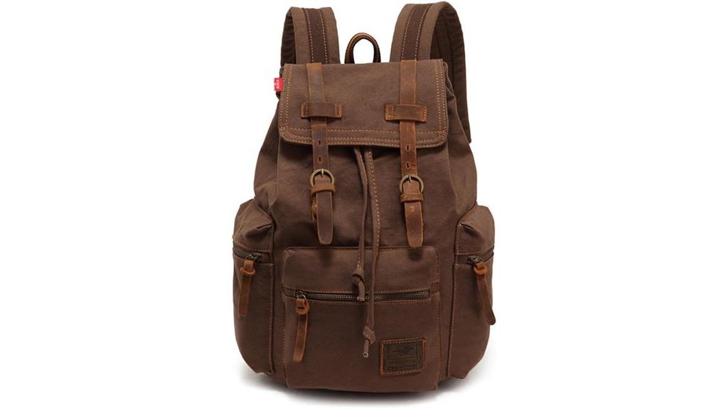 vintage canvas high capacity backpack