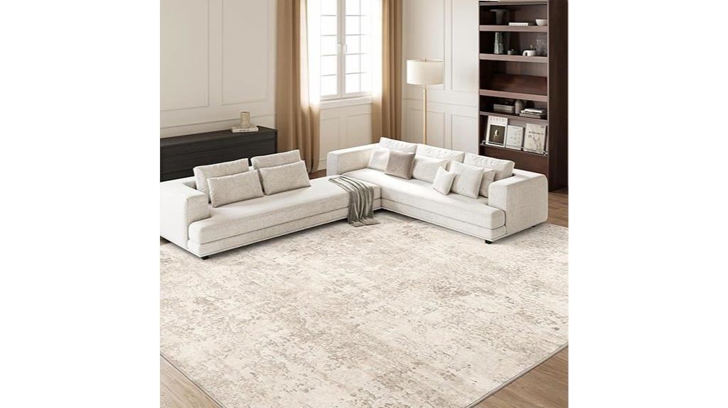 washable abstract rug