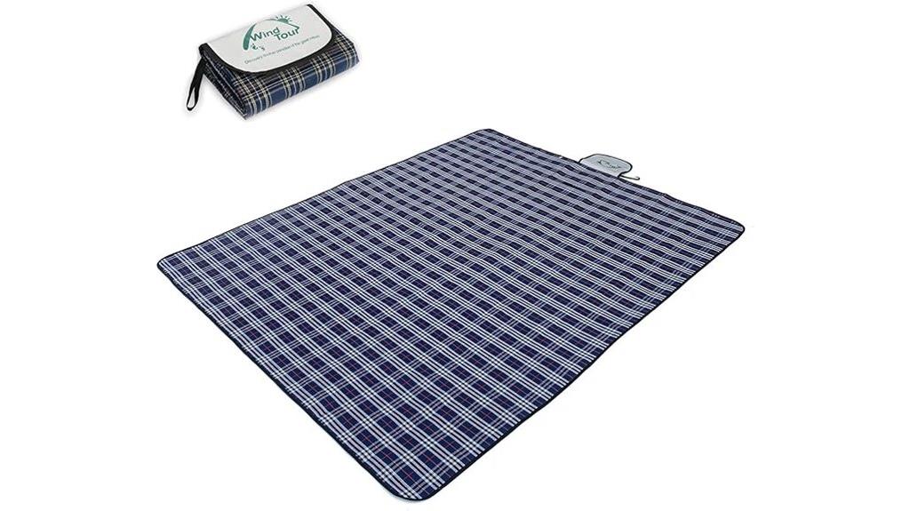 waterproof navy picnic blanket