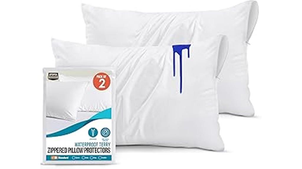 waterproof pillow protectors 2 pack