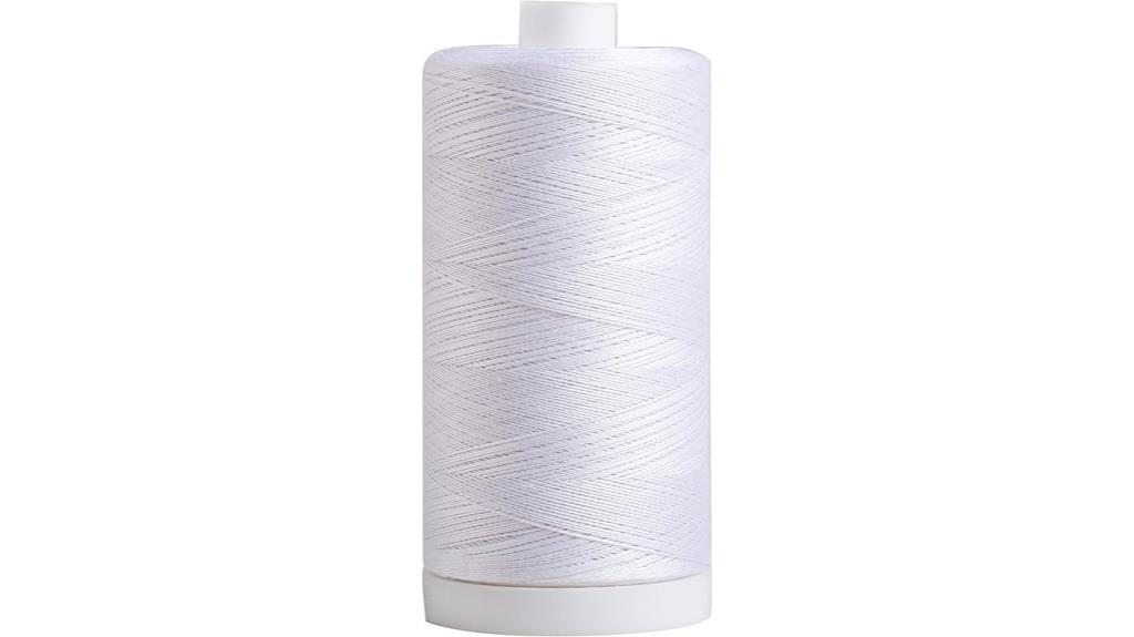 white cotton sewing thread