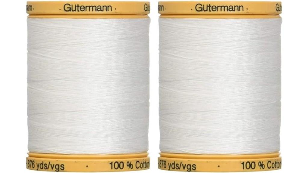 white cotton thread pack