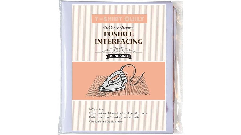 white fusible interfacing fabric