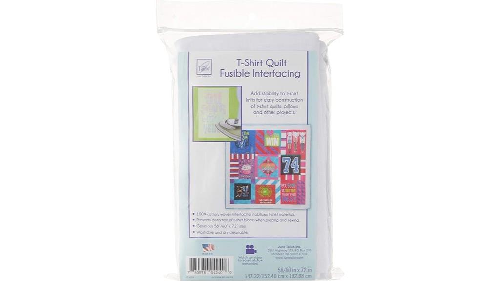white fusible t shirt interfacing