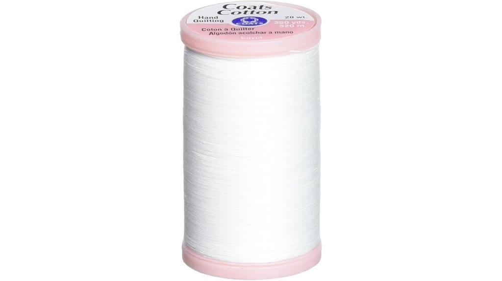 white hand quilting thread