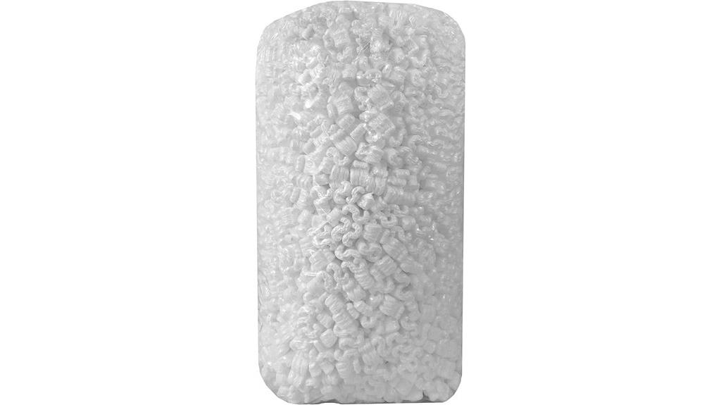 white packing peanuts cushioning