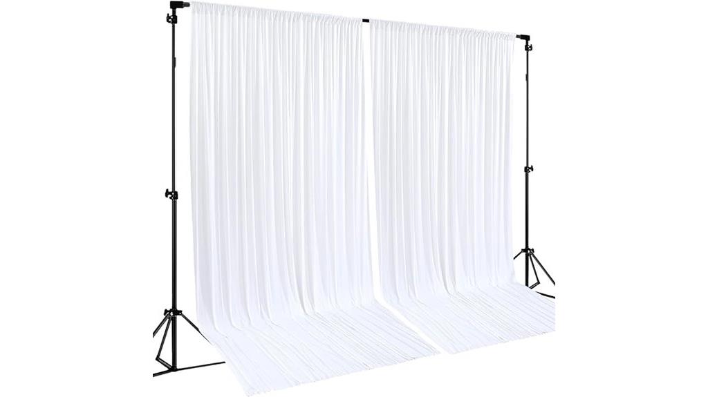 white polyester curtain panels