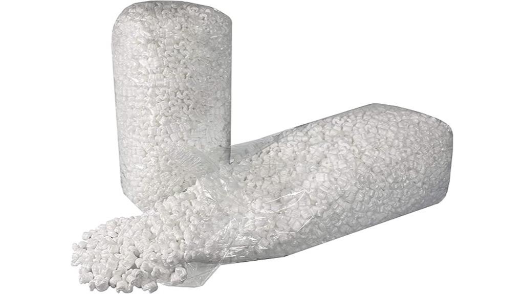 white shipping packing peanuts