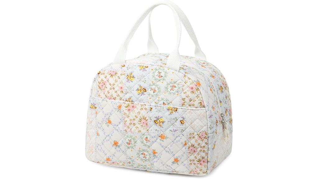 women s quilted lunch tote