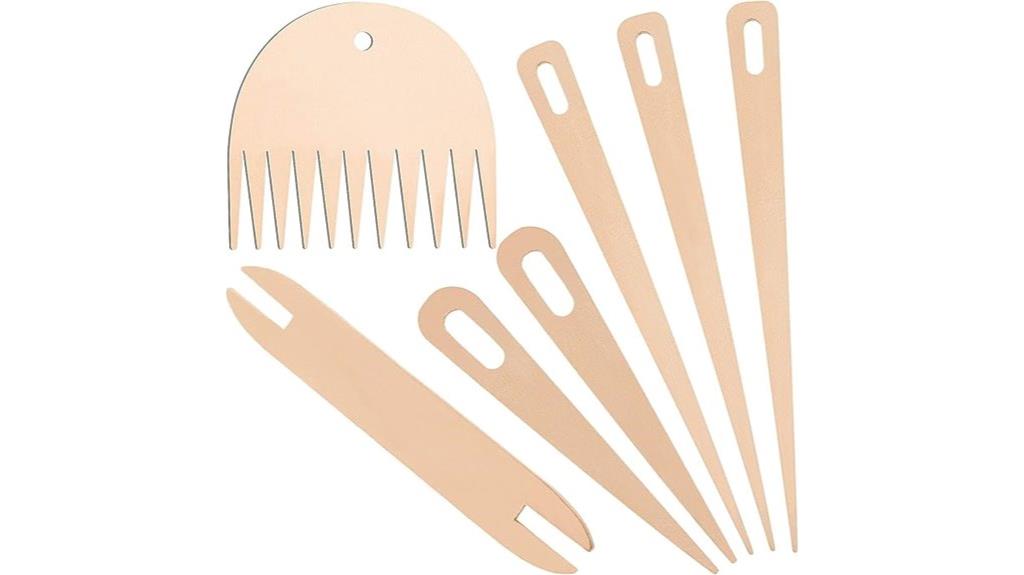 wooden knitting tool set