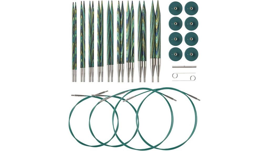 wooden needle set