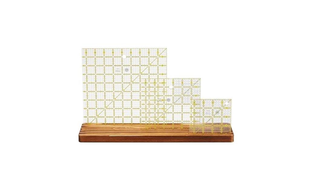 wooden quilting ruler organizer