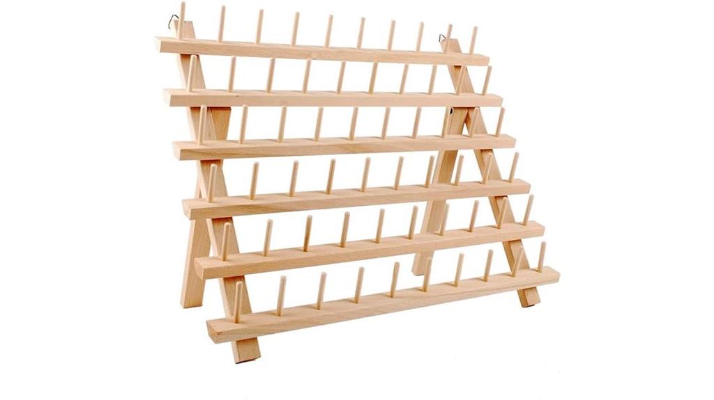 wooden spool thread organizer
