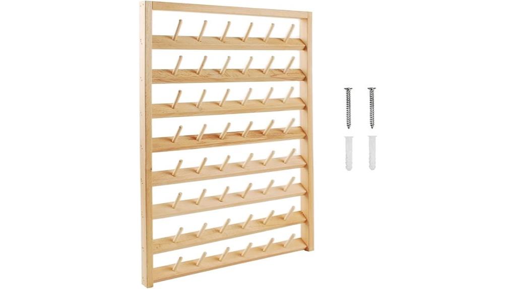 wooden spool thread organizer