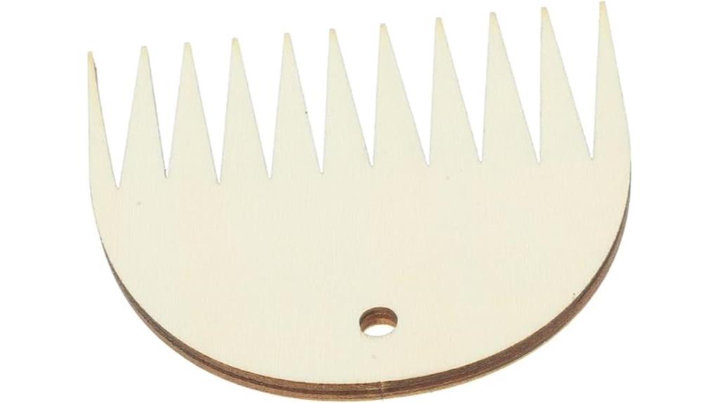 wooden tapestry comb
