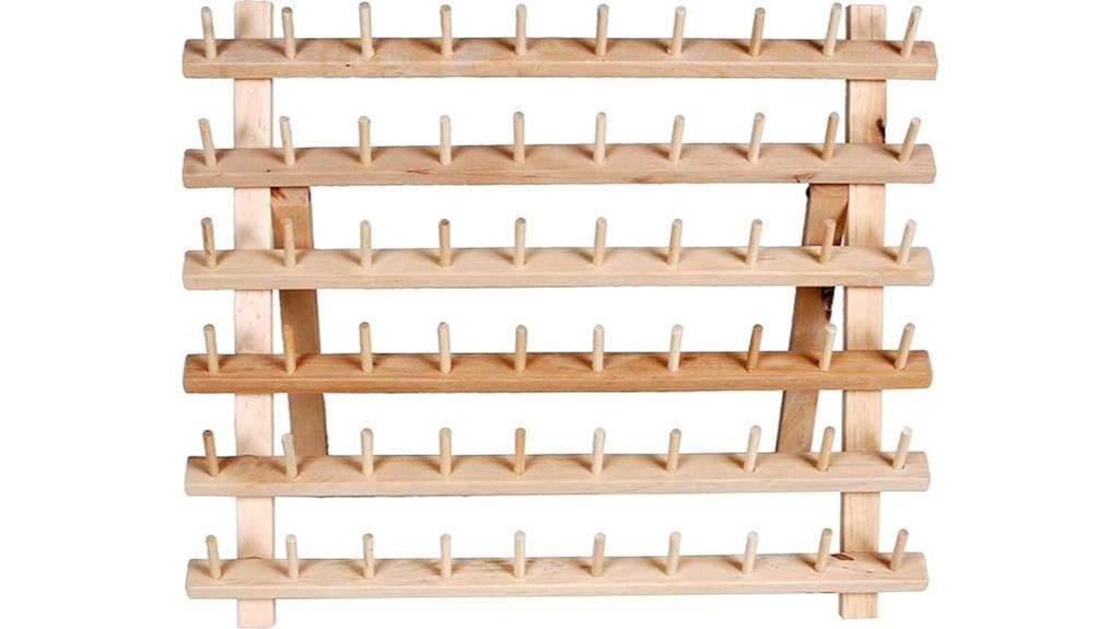 wooden thread rack