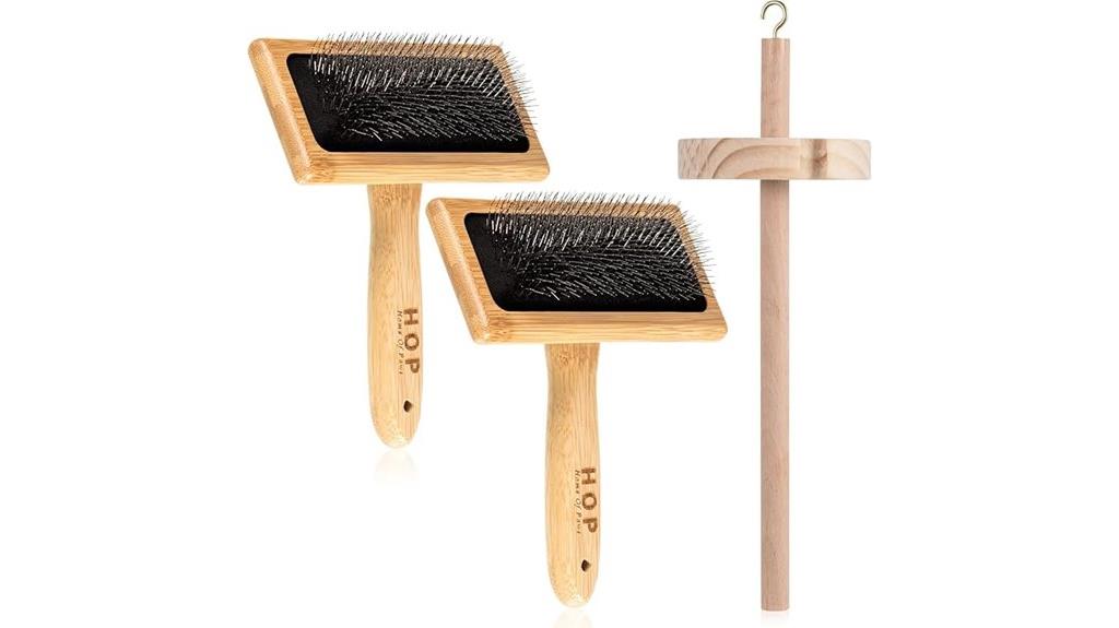 wooden wool carder spindle