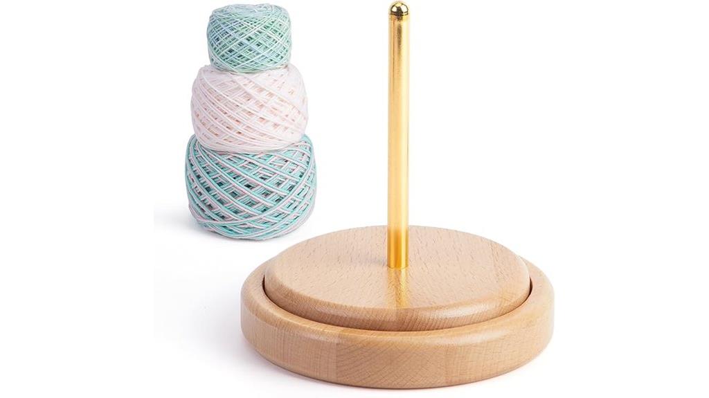 wooden yarn holder for knitting