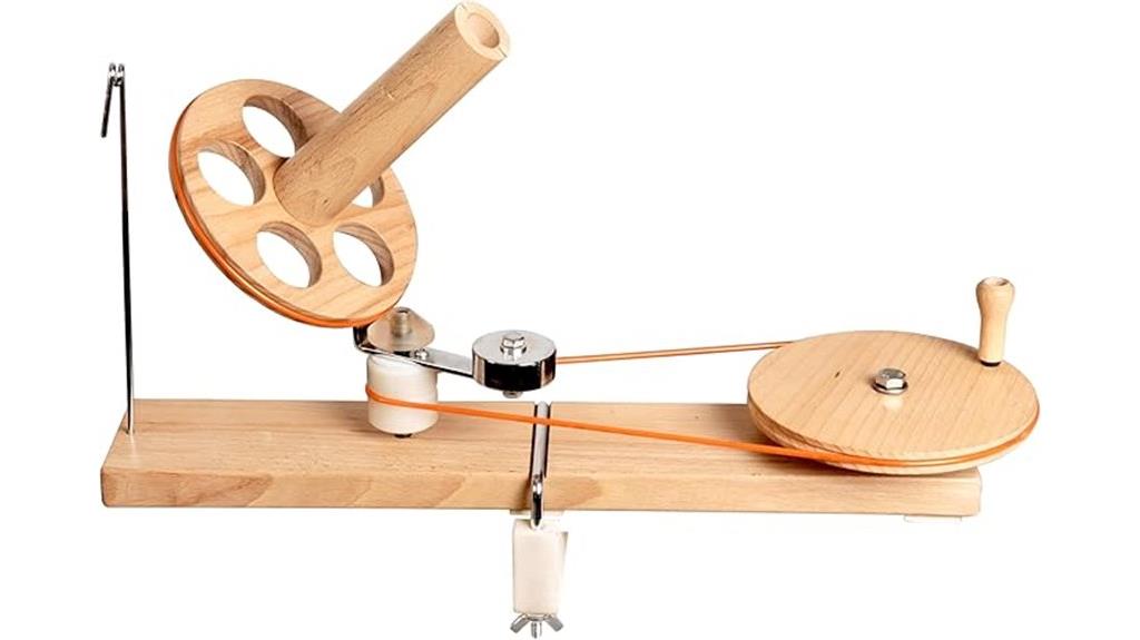 wooden yarn winding tool