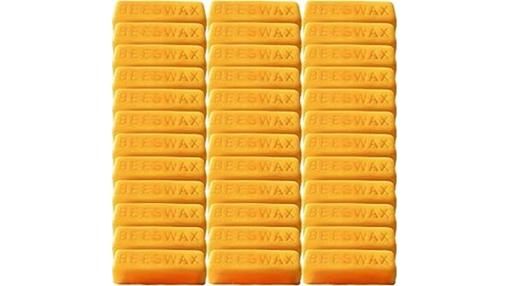 yellow beeswax candle bars