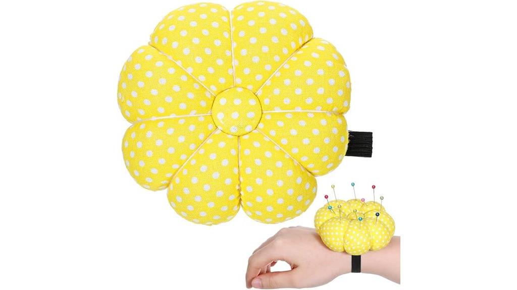 yellow pumpkin wrist cushion