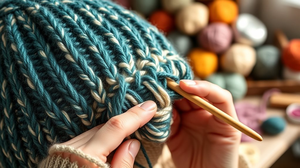 create hat using circular knitting