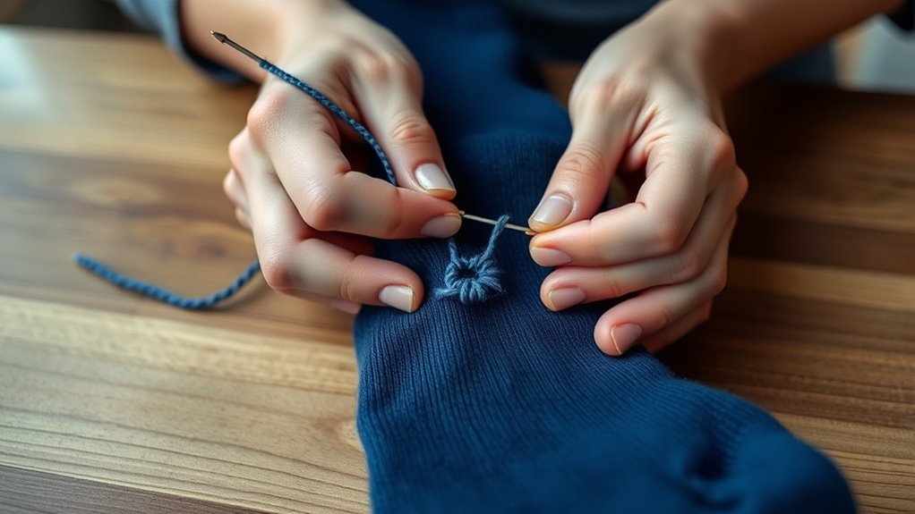 darning seamless fabric repair