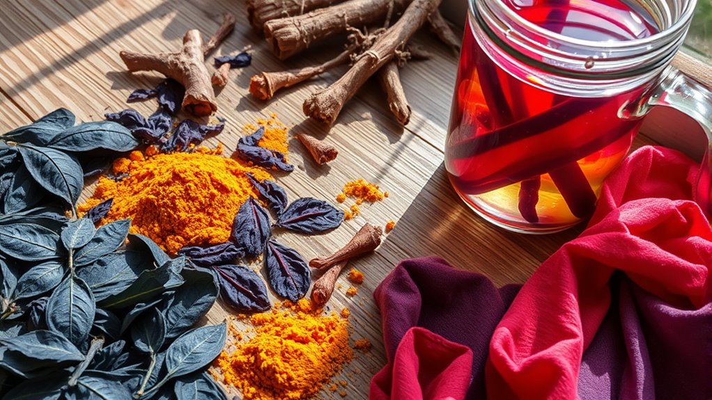 eco friendly plant based fabric dyeing