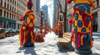 knitted street art expression