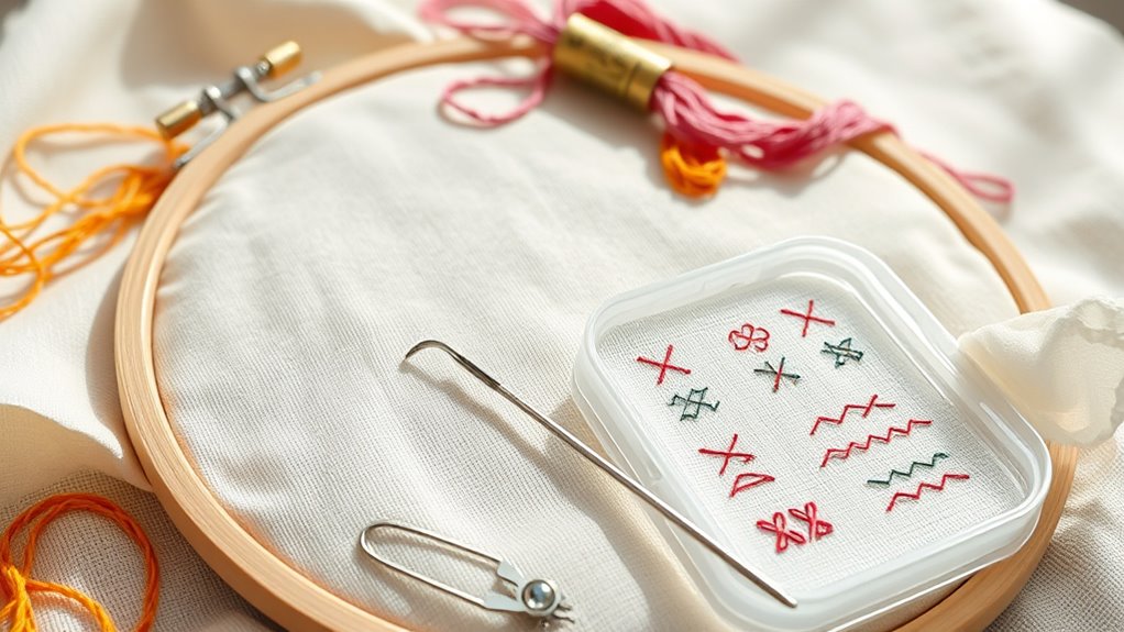 mastering stitches on fabric