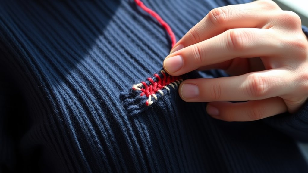 mending holes in garments