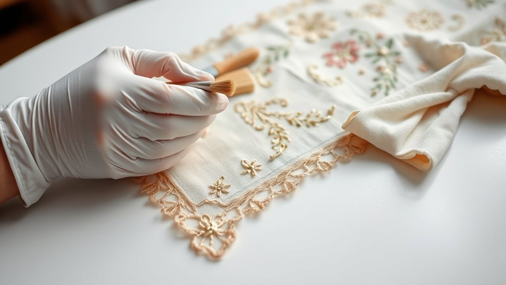 preserve antique textiles carefully