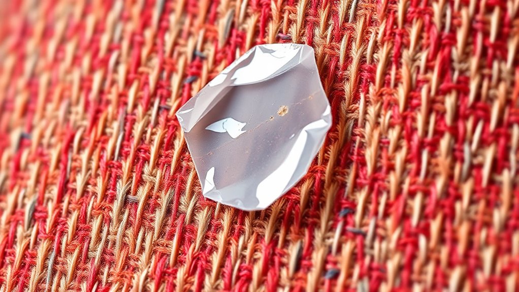 remove fabric glue carefully