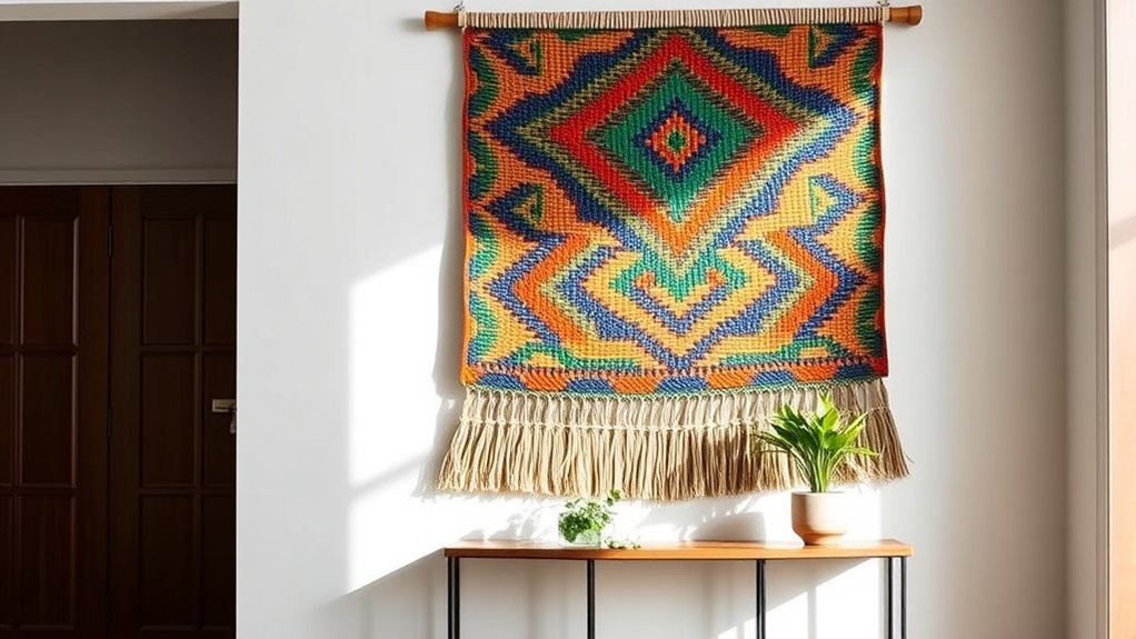 textile art enhances interior ambiance