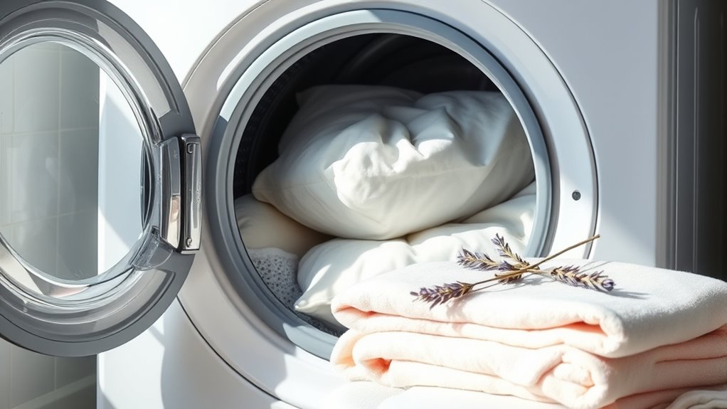 wash pillows and duvets properly