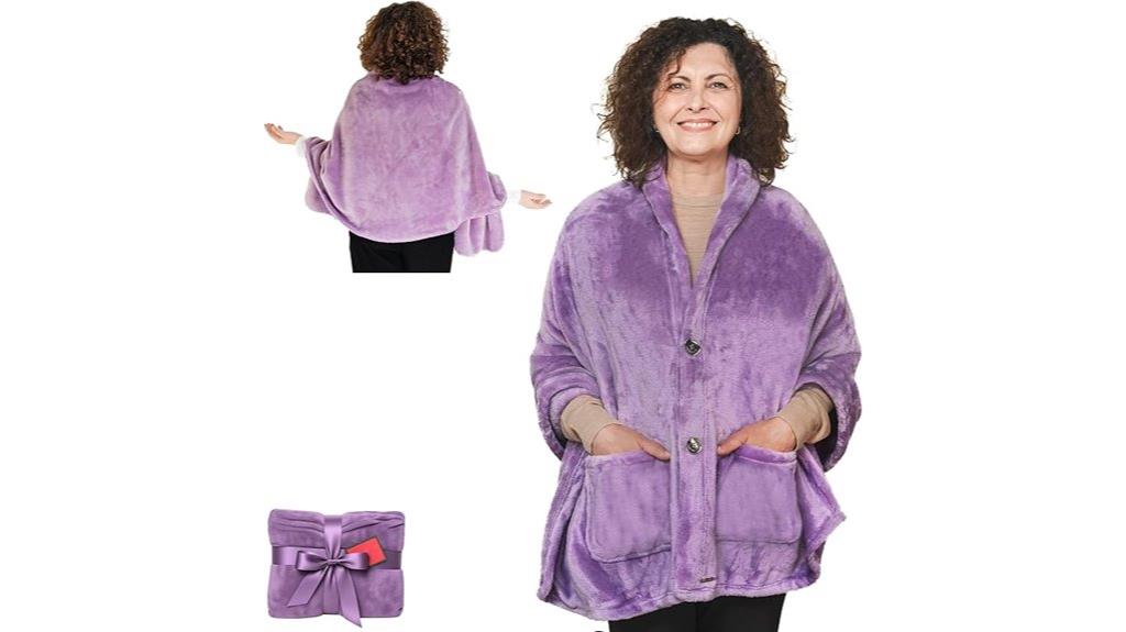cozy wearable fleece blanket