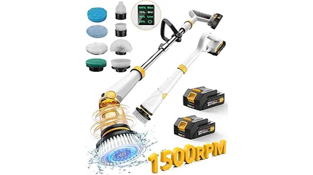 dual battery spin scrubber