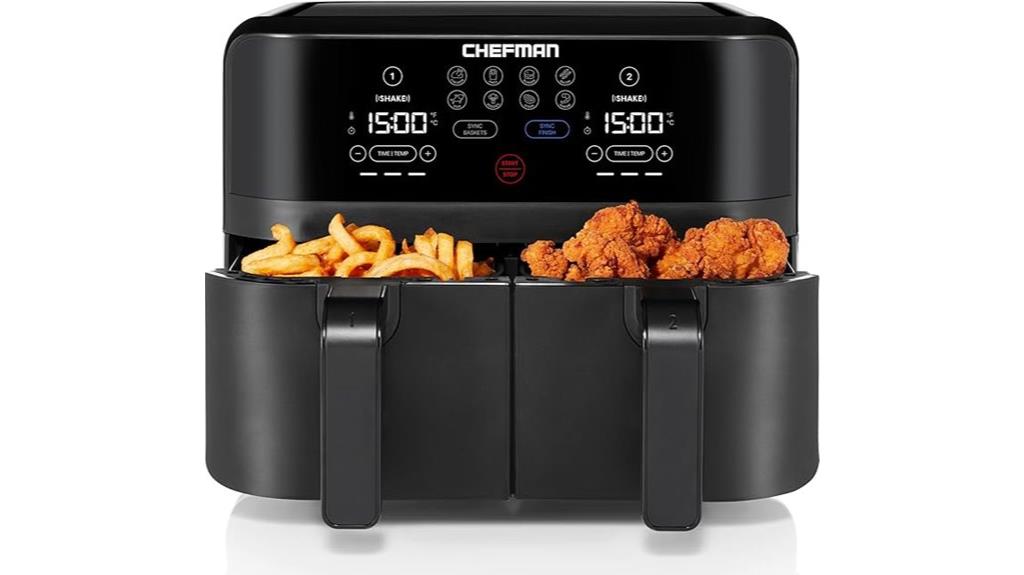 dual touchscreen air fryer