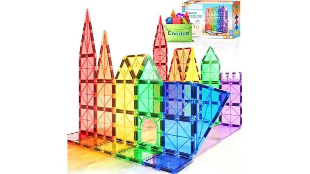 magnetic building tiles set