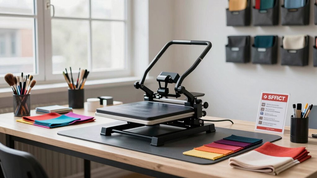 accident free heat press setup