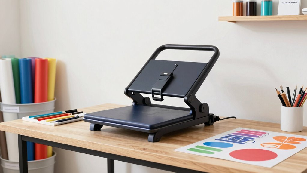 clutter free heat press workspace