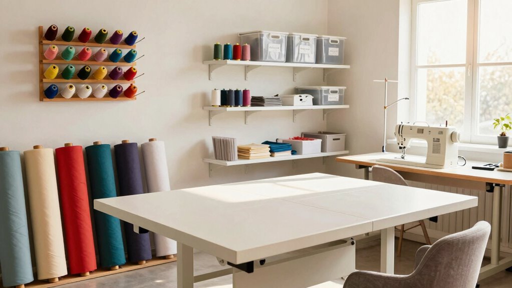 efficient sewing room organization