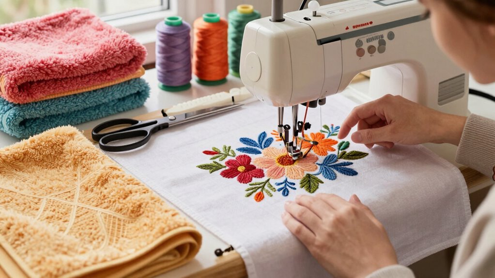 embroidering plush fabric techniques