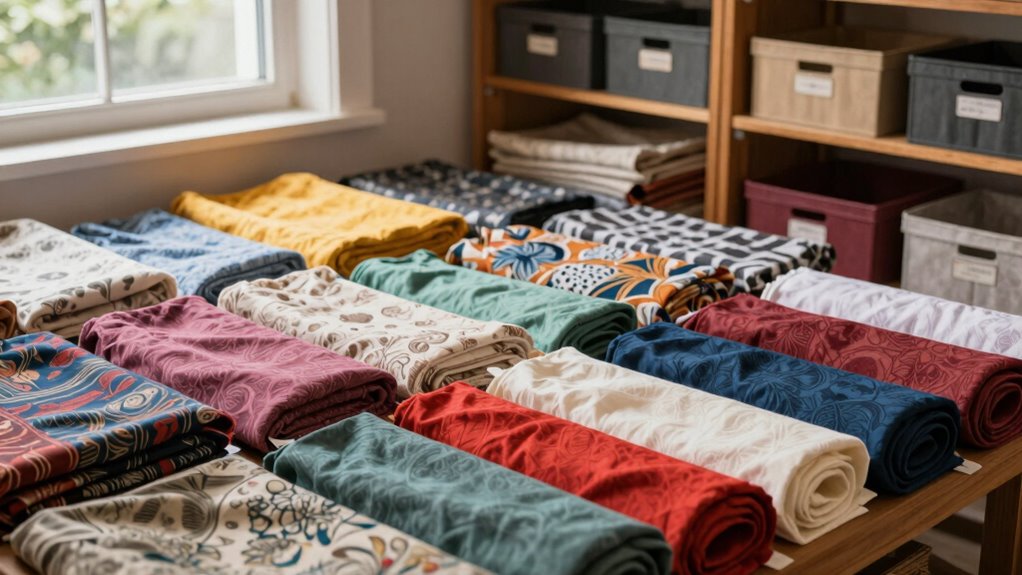 organize fabric by type